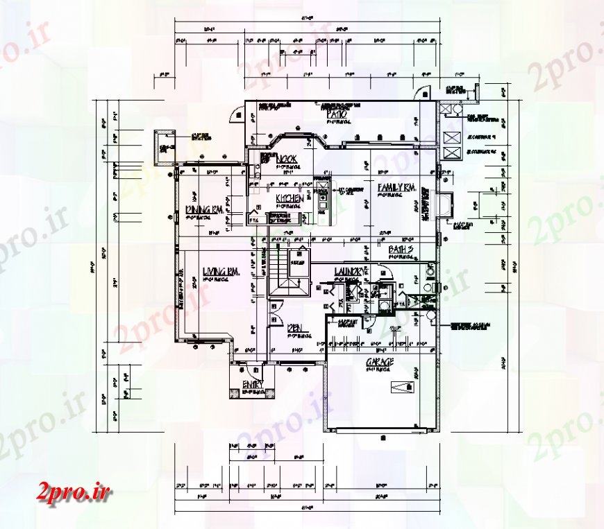 دانلود نقشه مسکونی  ، ویلایی ، آپارتمان  طراحی جزئیات معماری با نقشه منطقه مسکونی (کد134778)