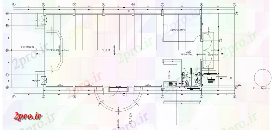 دانلود نقشه ساختمان اداری - تجاری - صنعتی ساختمان تجاری، طرحی گاه 5 در 10 متر (کد134804)