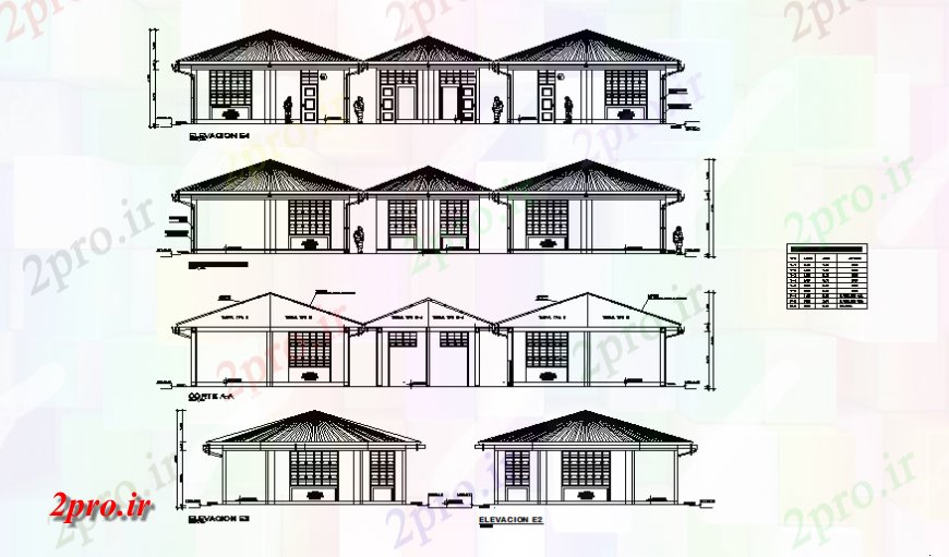 دانلود نقشه جزئیات طراحی در و پنجره  بخش و نما خانه (کد134878)