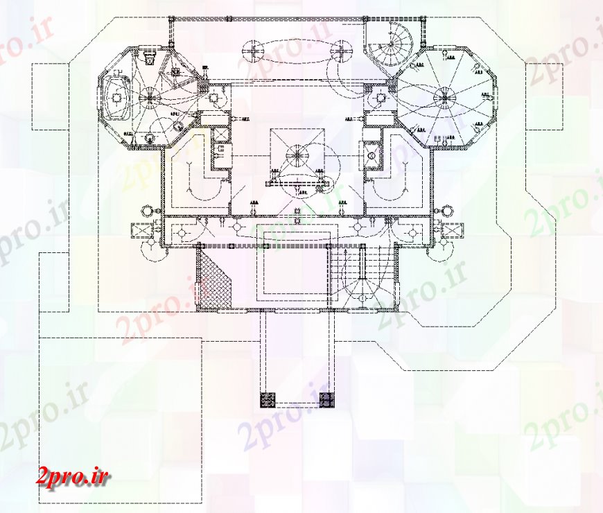 دانلود نقشه مسکونی  ، ویلایی ، آپارتمان  ویلایی طراحی با طراحی الکتریکی  (کد134906)