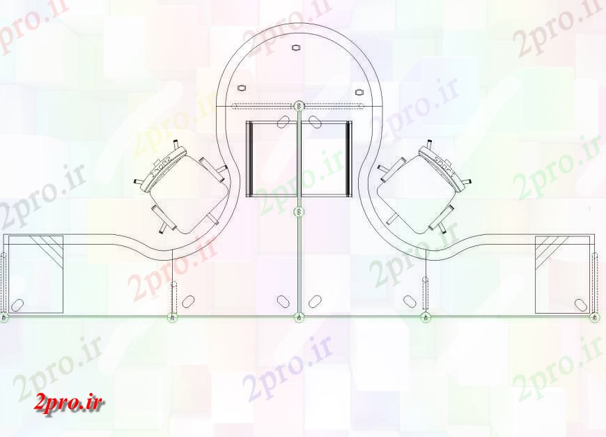 دانلود نقشه جزئیات پله و راه پله  جعبه 2 مکان از  طرحی کار (کد134953)