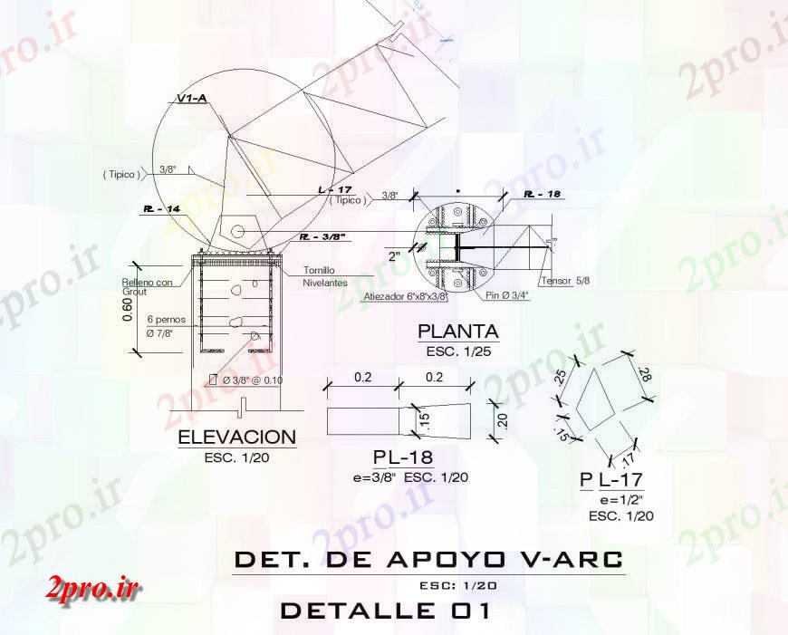 دانلود نقشه جزئیات پله و راه پله  Detaille viga فلزی طرحی و طرحی نما  (کد134960)