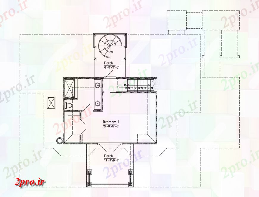 دانلود نقشه مسکونی  ، ویلایی ، آپارتمان  طرحی طبقه سوم جزئیات طرحی  پنت هاوس طراحی جزئیات  (کد134966)