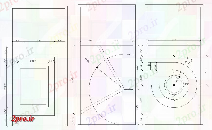 دانلود نقشه جزئیات طراحی در و پنجره  طراحی درب با نما از جزئیات الگوی درب برای بلوک درب (کد134981)