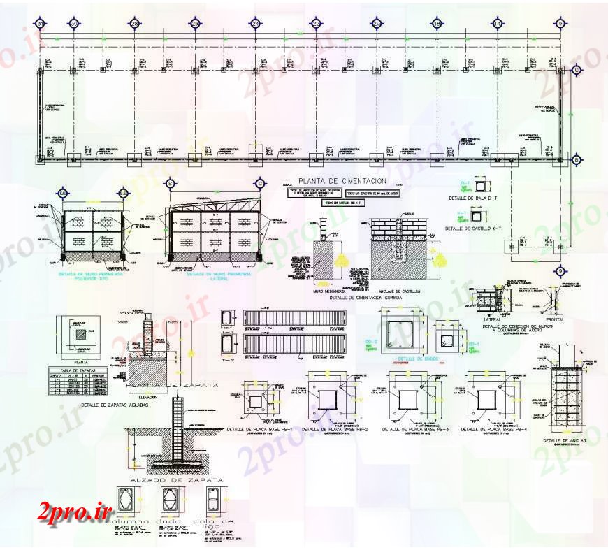 دانلود نقشه طراحی اتوکد پایه بنیاد مرکز تجاری بخش  طراحی (کد134983)