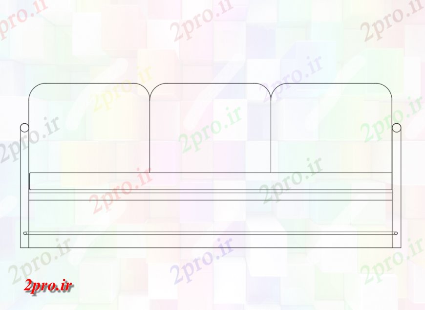 دانلود نقشه بلوک مبلمان مبل تنظیم نما بالای صفحه     (کد135016)