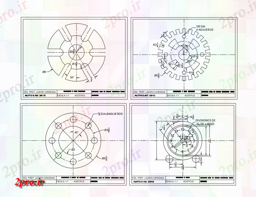 دانلود نقشه طراحی جزئیات ساختار ورزش شکاف دار بادامک ساختار  (کد135064)