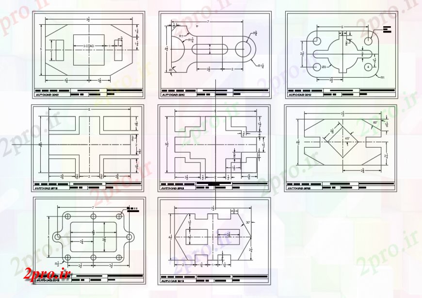 دانلود نقشه طراحی جزئیات ساختار تمرینات دایره با افست و تر و تمیز با جزئیات ساختار خطوط تعبیه   فی (کد135069)