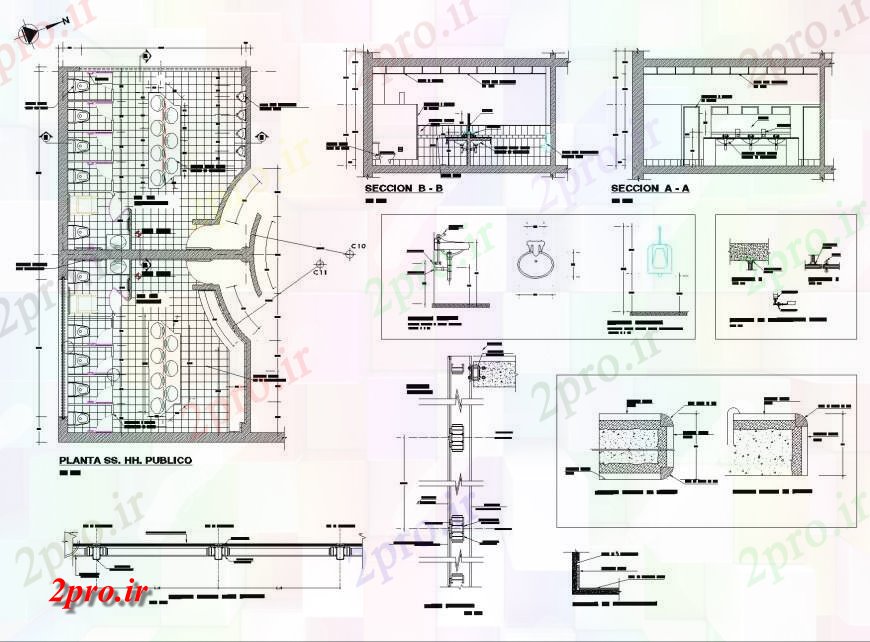 دانلود نقشه آشپزخانه آشپزخانه حمام جزئیات طرحی نردبان و بخش  (کد135080)