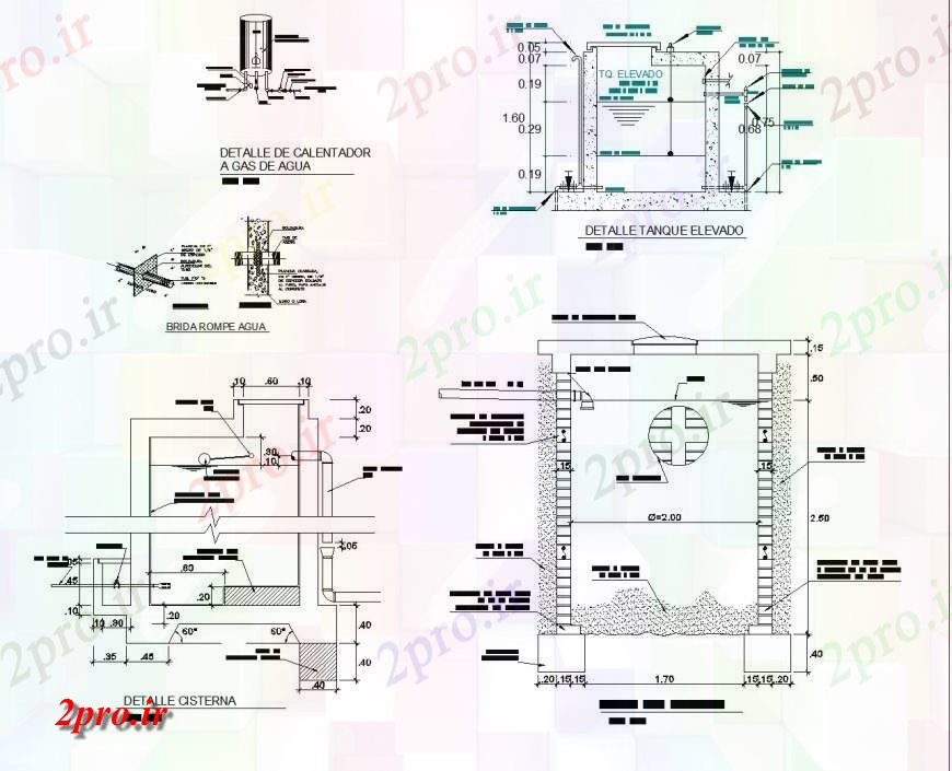 دانلود نقشه جزئیات پله و راه پله  طرحی چاه یک اصلی و بخش  (کد135159)