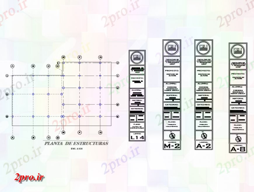 دانلود نقشه طراحی جزئیات ساختار بنیاد ساختار طرح (کد135262)