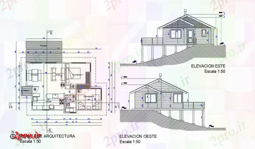 دانلود نقشه مسکونی  ، ویلایی ، آپارتمان  نما ویلایی و  صفحه طرحی بندی  (کد135286)