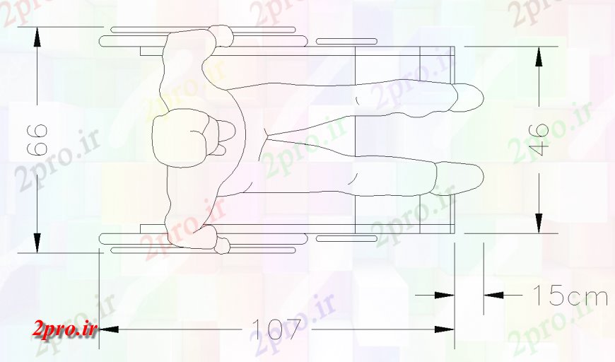 دانلود نقشه بلوک افراد طرحی بیمار با صندلی چرخ در قالب طرحی بلوک از مردم (کد135311)