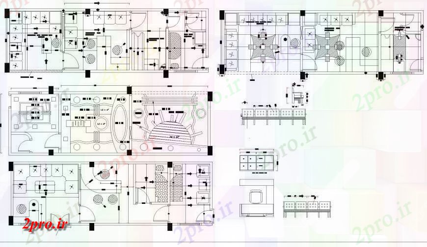دانلود نقشه طراحی و مبلمان اتاقزندگی سقف و مبلمان طرحی جزئیات (کد135360)