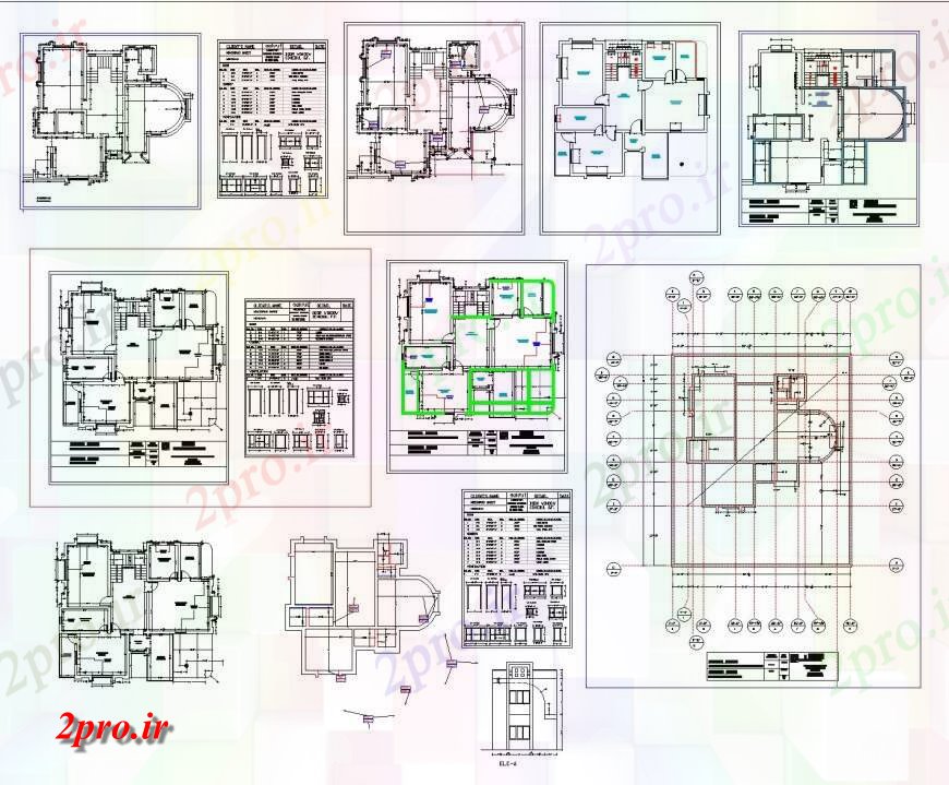 دانلود نقشه مسکونی  ، ویلایی ، آپارتمان  برنامه ریزی ویلایی  (کد135364)