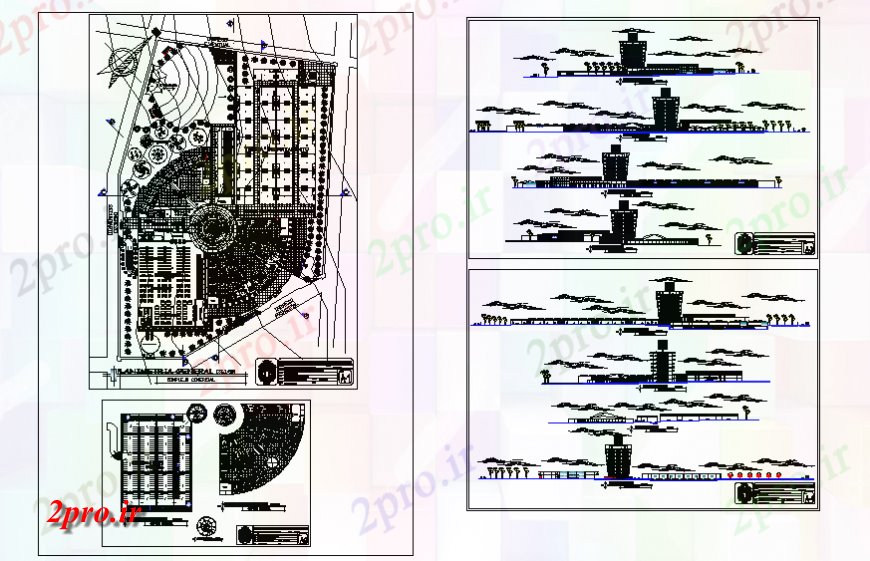 دانلود نقشه ساختمان دولتی ، سازمانی طراحی تجاری جزئیات پیچیده 72 در 98 متر (کد135409)