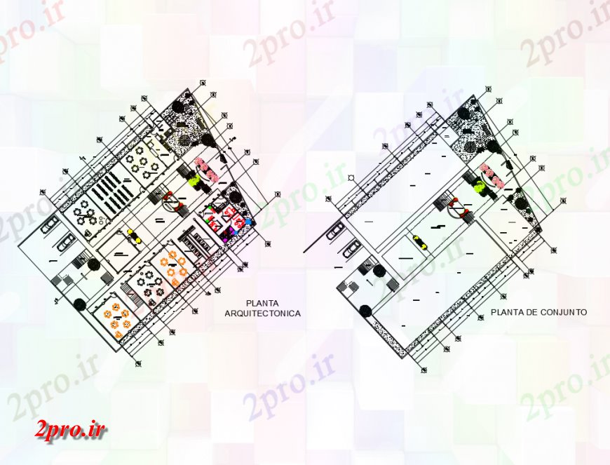 دانلود نقشه باغ ساختار باغ محوطه سازی کودک جزئیات 28 در 29 متر (کد135433)