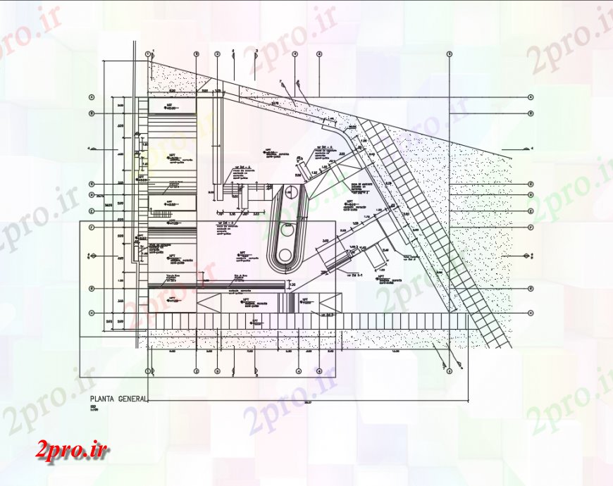 دانلود نقشه باغ پرو اسکیت  ساختار باغ  محوطه سازی طراحی جزئیات  (کد135440)