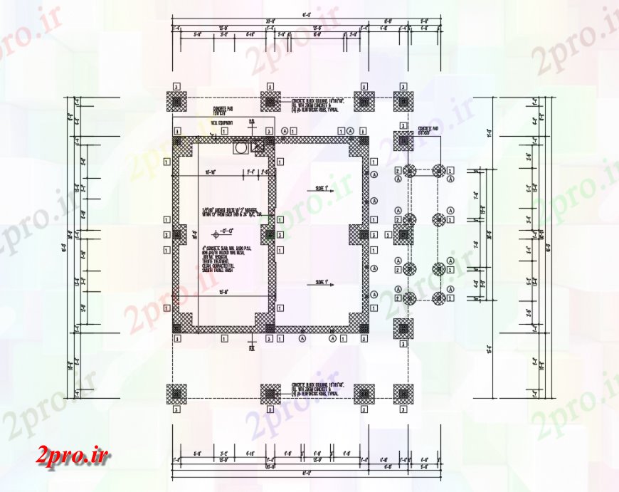 دانلود نقشه طراحی جزئیات ساختار بنیاد جزئیات ساختار گیاهی با پایین آوردن برنامه (کد135464)