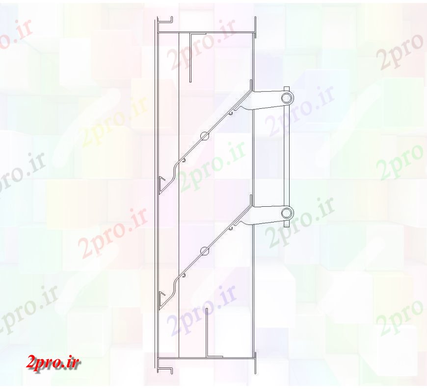 دانلود نقشه بلوک های مکانیکی قابل تنظیم drainable  طراحی موزه لوور (کد135489)