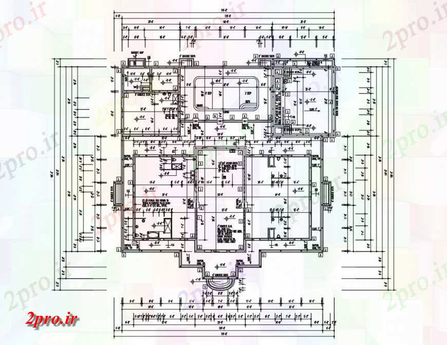 دانلود نقشه طراحی جزئیات ساختار ساختار طرحی خانه پایه نور با آوردن جزئیات  (کد135497)