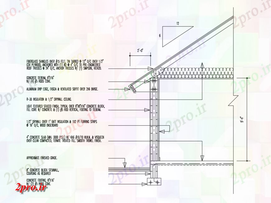 دانلود نقشه طراحی جزئیات ساختار نما دکو از خانه بخش برش ساختار سازنده جزئیات (کد135502)