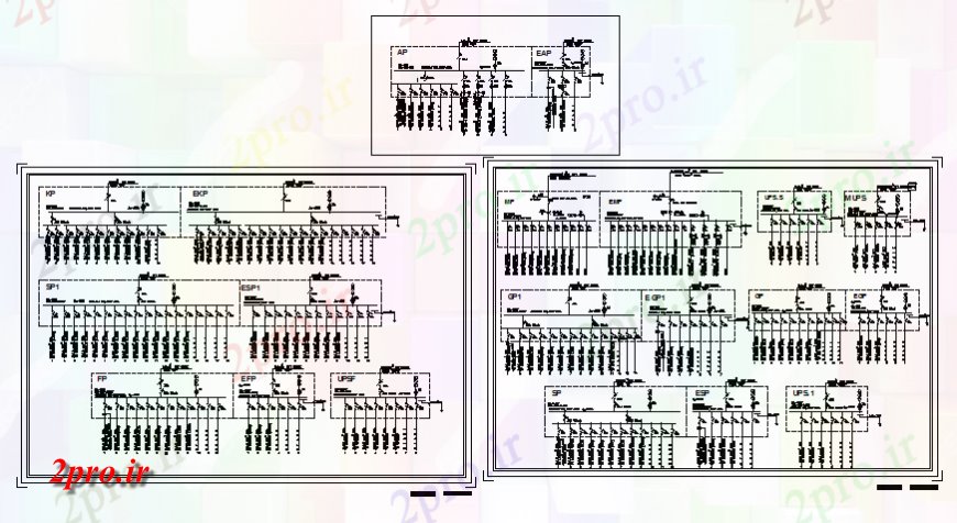 دانلود نقشه اتوماسیون و نقشه های برق جزئیات سیم برق طراحی  (کد135567)