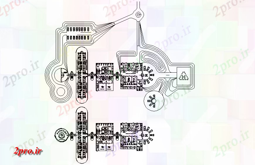 دانلود نقشه بیمارستان - درمانگاه - کلینیک بیمارستان جزئیات کار طراحی 50 در 83 متر (کد135656)