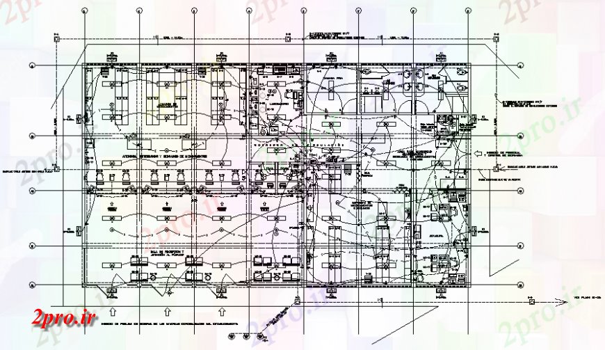 دانلود نقشه بیمارستان - درمانگاه - کلینیک آزمایشگاه بیمارستان طراحی کار برق 14 در 24 متر (کد135669)