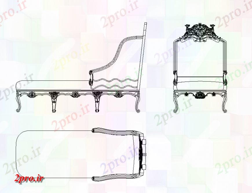 دانلود نقشه بلوک وسایل نقلیه سلطنتی بلوک تاشو  جزئیات (کد135672)