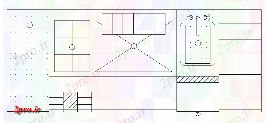 دانلود نقشه کارخانه صنعتی  ، کارگاه طرحی بالا آشپزخانه صنعتی   (کد135705)