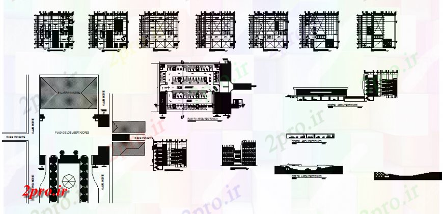 دانلود نقشه ساختمان دولتی ، سازمانی موزه هنر مدرن ساخت و ساز طراحی 30 در 31 متر (کد135726)