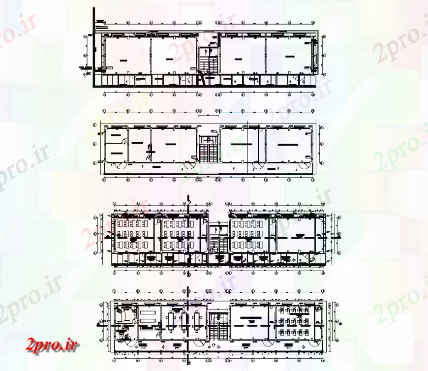 دانلود نقشه مسکونی  ، ویلایی ، آپارتمان  نما و جزئیات مقطعی از منطقه مسکونی   (کد135749)