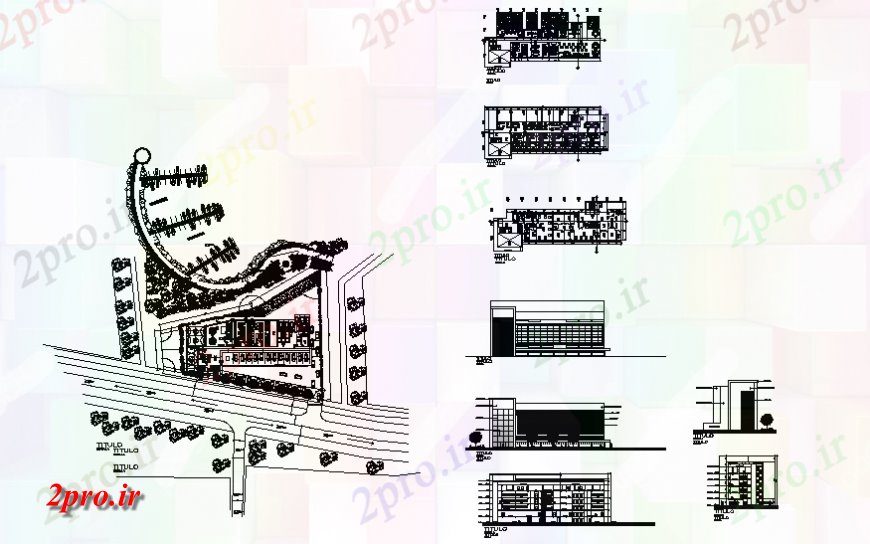 دانلود نقشه بیمارستان - درمانگاه - کلینیک بازیابی و ساختمان مرکز توانبخشی طراحی 50 در 143 متر (کد135755)