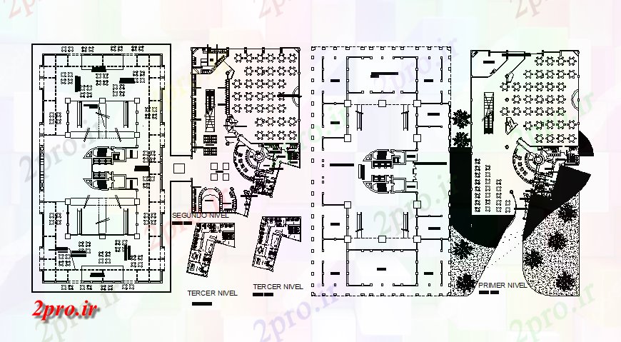 دانلود نقشه هتل - رستوران - اقامتگاه طرحی برنامه ریزی رستوران طراحی 42 در 79 متر (کد135757)