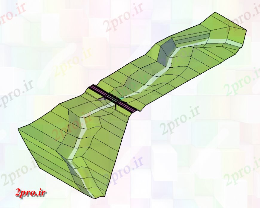 دانلود نقشه جزئیات ساخت پل منطقه جزئیات نما درست  (کد135798)
