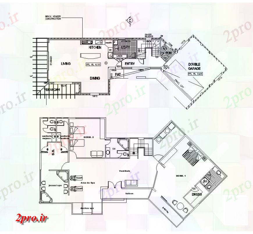 دانلود نقشه نمایشگاه ; فروشگاه - مرکز خرید سالن تجاری ساختمان جزئیات طراحی دو بعدی 11 در 24 متر (کد135815)