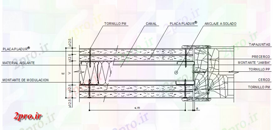 دانلود نقشه طراحی جزئیات ساختار پنجره جزئیات ستون طراحی  (کد135849)