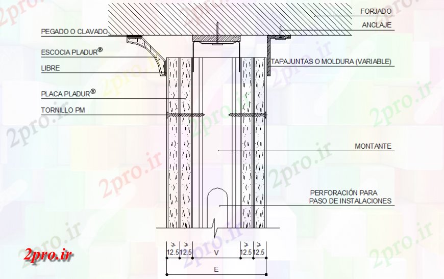 دانلود نقشه طراحی جزئیات ساختار سقف دیوار طراحی جزئیات نازک کاری و ساختاری  (کد135858)