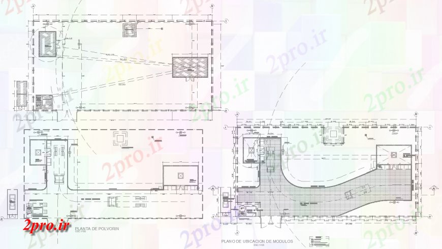 دانلود نقشه کارخانه صنعتی  ، کارگاه املاک و صنعتی  جزئیات لقمه بزرگ طراحی  (کد135911)