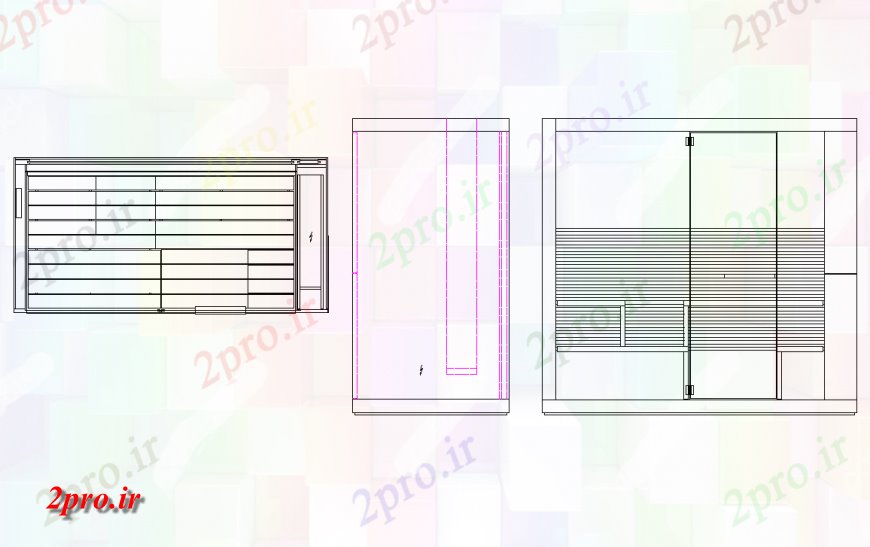 دانلود نقشه جزئیات لوله کشی سونا 2 د duravit 7501 طرحی جزئیات (کد135916)