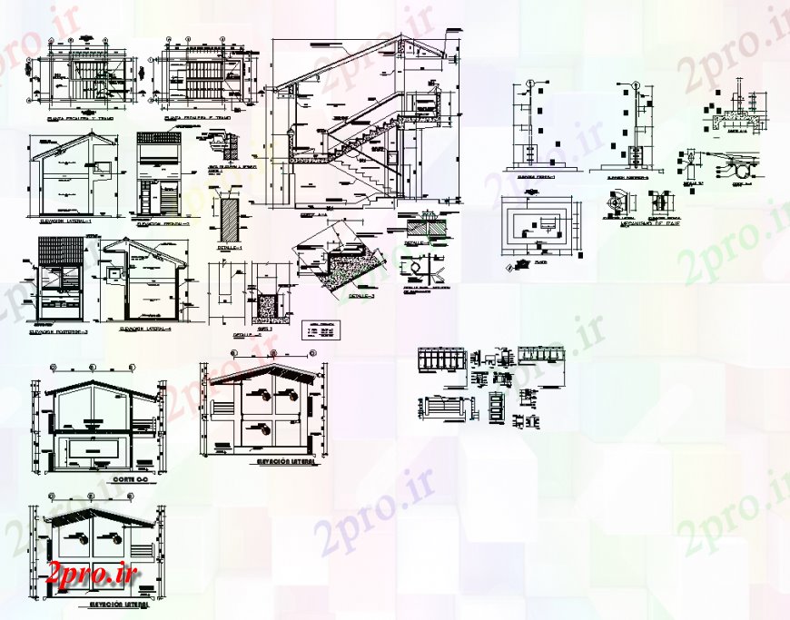 دانلود نقشه طراحی جزئیات ساختار ساخت و ساز جزئیات ساختار   دو بعدی   چیدمان (کد135933)