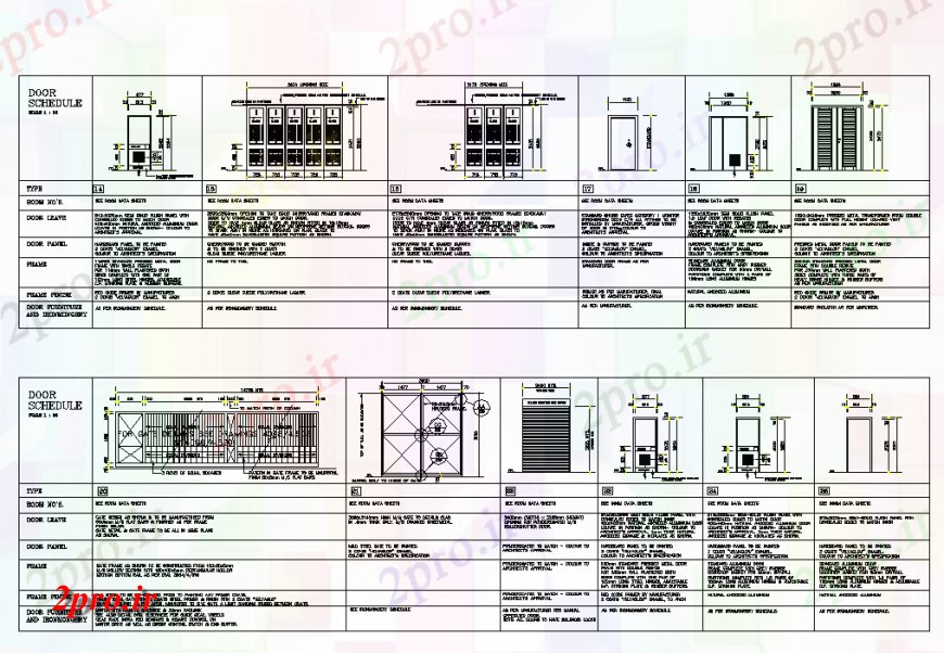 دانلود نقشه بلوک ، آرام ، نماد ریخته طرحی درب 7 صنعتی   auot (کد135946)