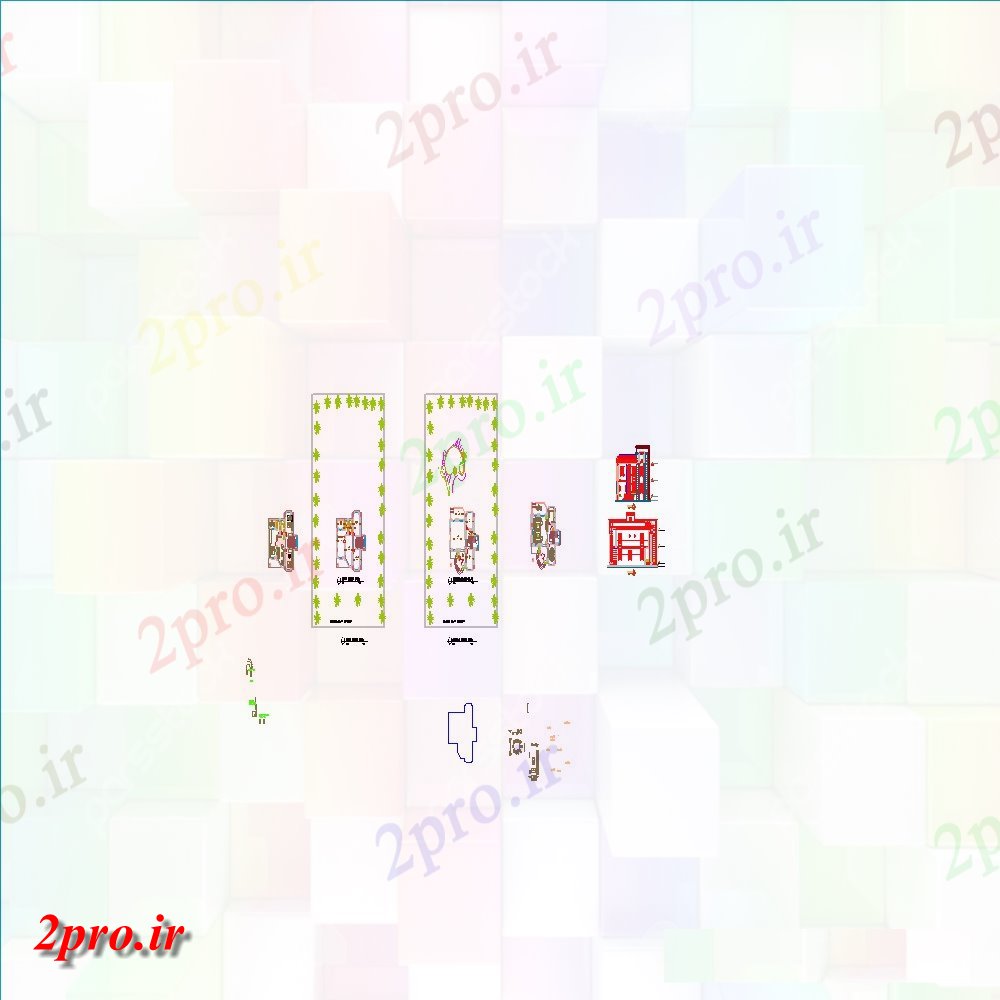 دانلود نقشه مسکونی  ، ویلایی ، آپارتمان  مسکونی آپارتمان   نما جزئیات  دو بعدی   (کد135959)