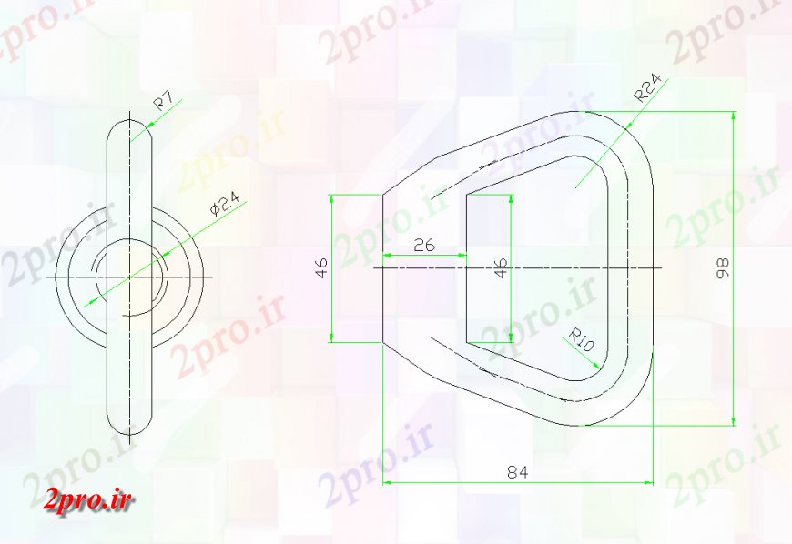 دانلود نقشه طراحی جزئیات تقویت کننده طرحی مهره های چشم و بخش  (کد135975)