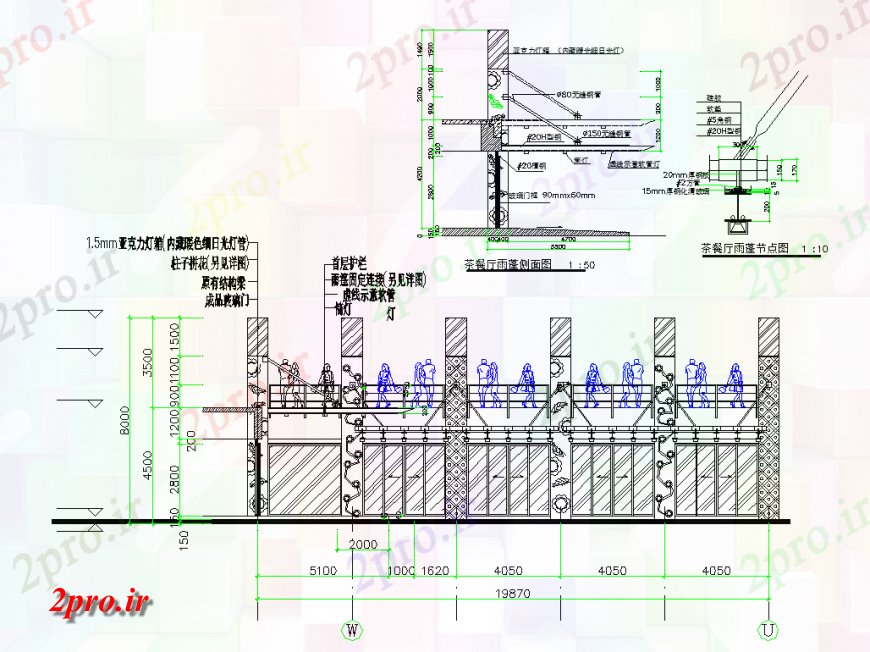 دانلود نقشه جزئیات ساخت پل پا جزئیات پل ، قسمت های اتوکد (کد135982)