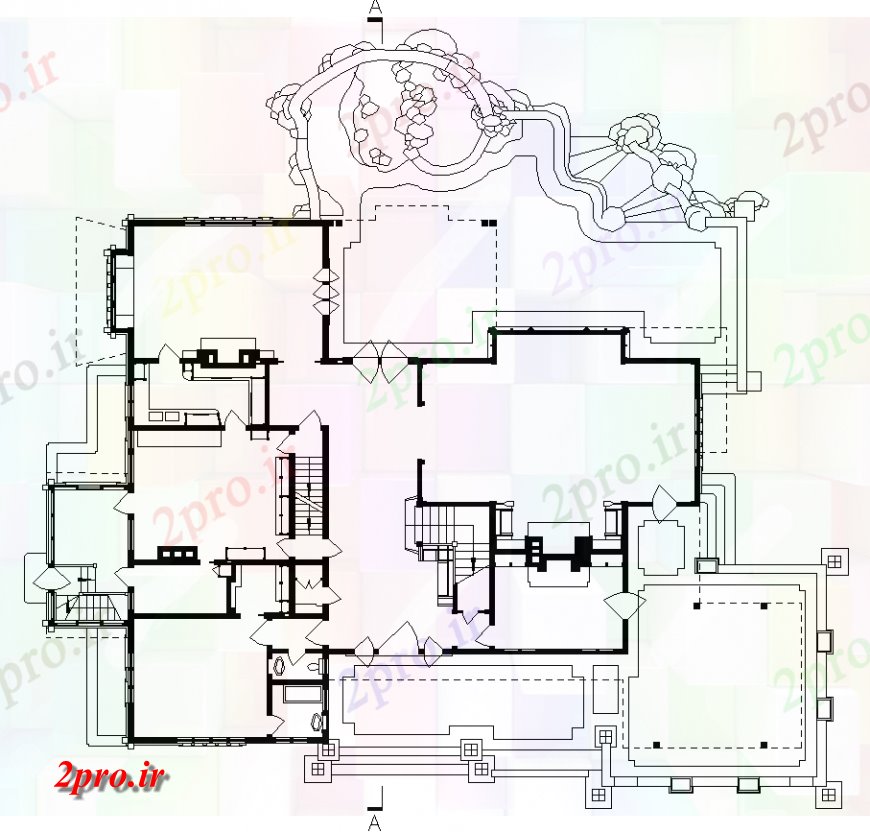 دانلود نقشه مسکونی  ، ویلایی ، آپارتمان  Gambel جزئیات خانه طراحی طرحی  (کد135995)