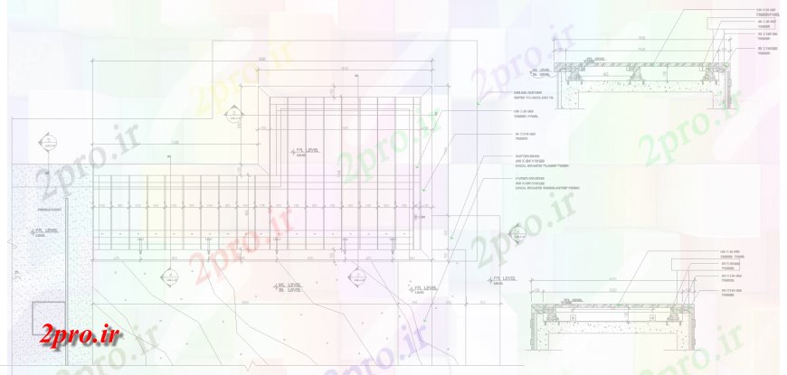 دانلود نقشه طراحی جزئیات ساختار پوشش جزئیات مخزن آب طراحی  (کد136057)