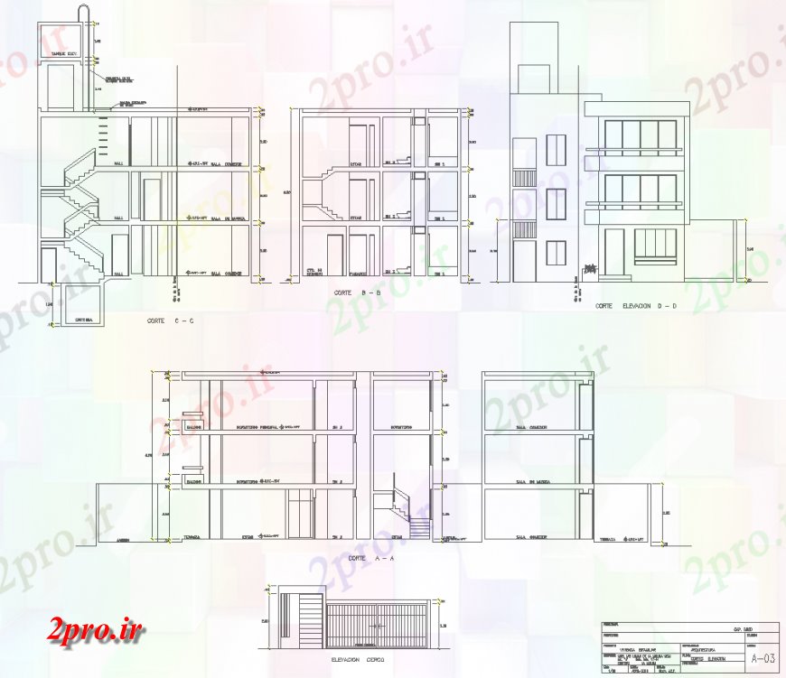 دانلود نقشه مسکونی  ، ویلایی ، آپارتمان  بخش جزئیات مسکن طراحی  (کد136101)