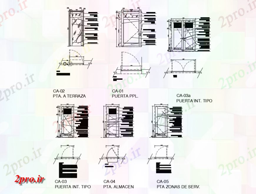 دانلود نقشه طراحی جزئیات ساختار جزئیات ساختار ساخت و ساز رستوران های نازک کاری با درب منطقه خدمات (کد136132)